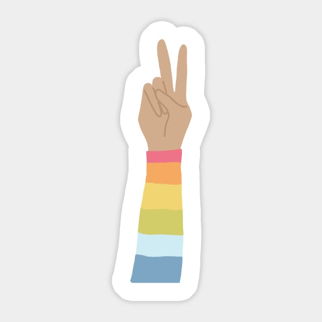 Rainbow Peace Love Wins Sticker by KathrinLegg